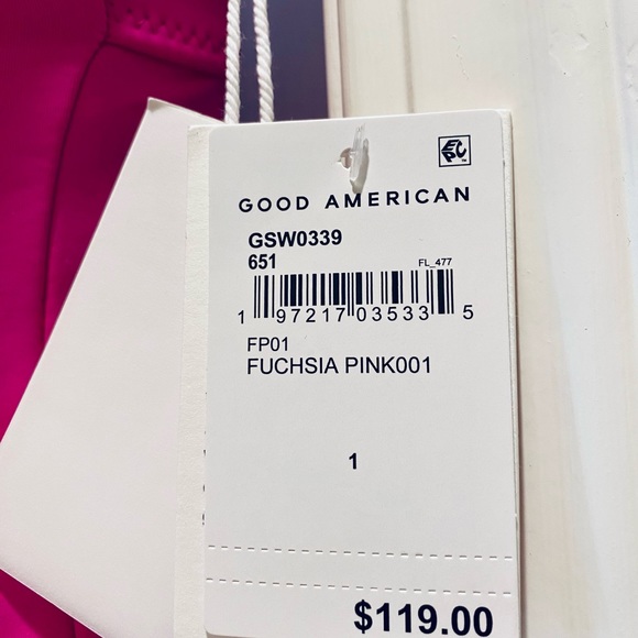 GOOD AMERICAN Fuchsia Pink Swimsuit Size S - Picture 10 of 11